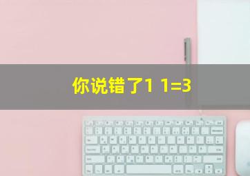 你说错了1 1=3